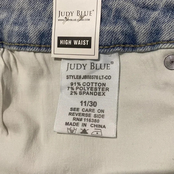 Judy Blue High Rise Tummy Control Vintage Wash Straight Jeans size 11/30 - Picture 10 of 11